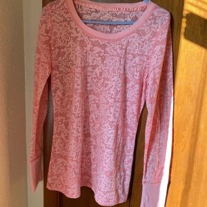 Maurice’s Long Sleeve Burnout Pink Women’s Top